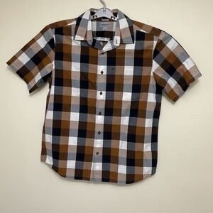 Carhartt Shirt Mens Small Brown Button Up Relax Hiking Outdoors Western Workwear
